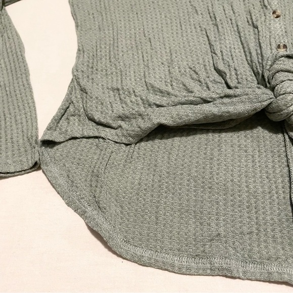 Charlotte Russe Womens Button Up Tie Up Long Sleeve Top Size XL - Picture 8 of 16